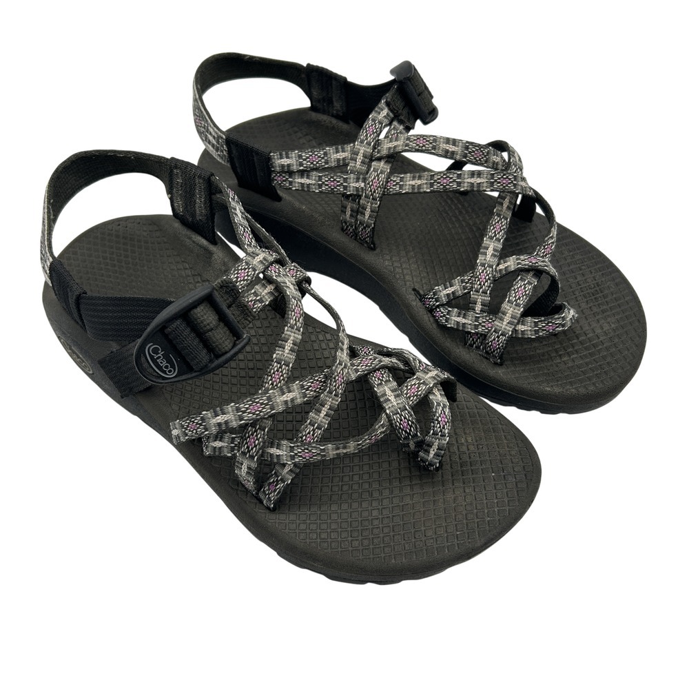 Chaco Sandals Womens Size 7‎ ZX/2 Classic Black Gray Adjustable Straps Hiking